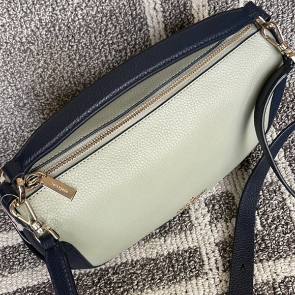 Kate Spade Pebbled Leather Crossbody Bag Light Pistachio Multi - Picture 14 of 16